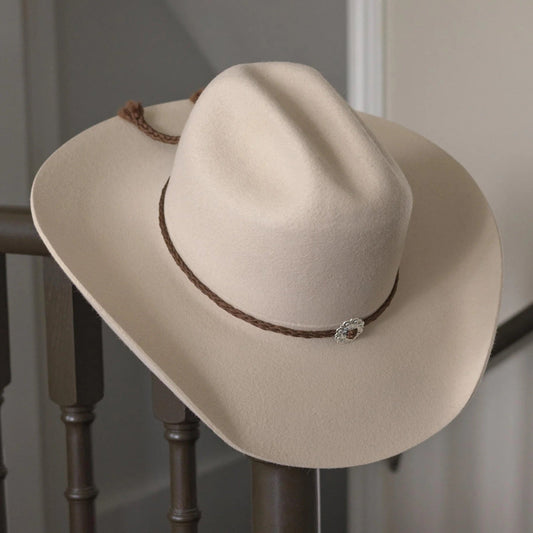 88050 warm white fur felt Cowboy hat